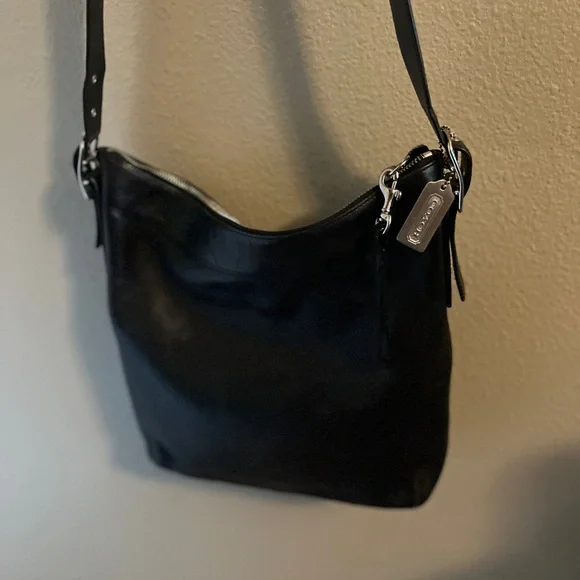 Vintage coach legacy Black Leather cross body Bag - Picture 2 of 9